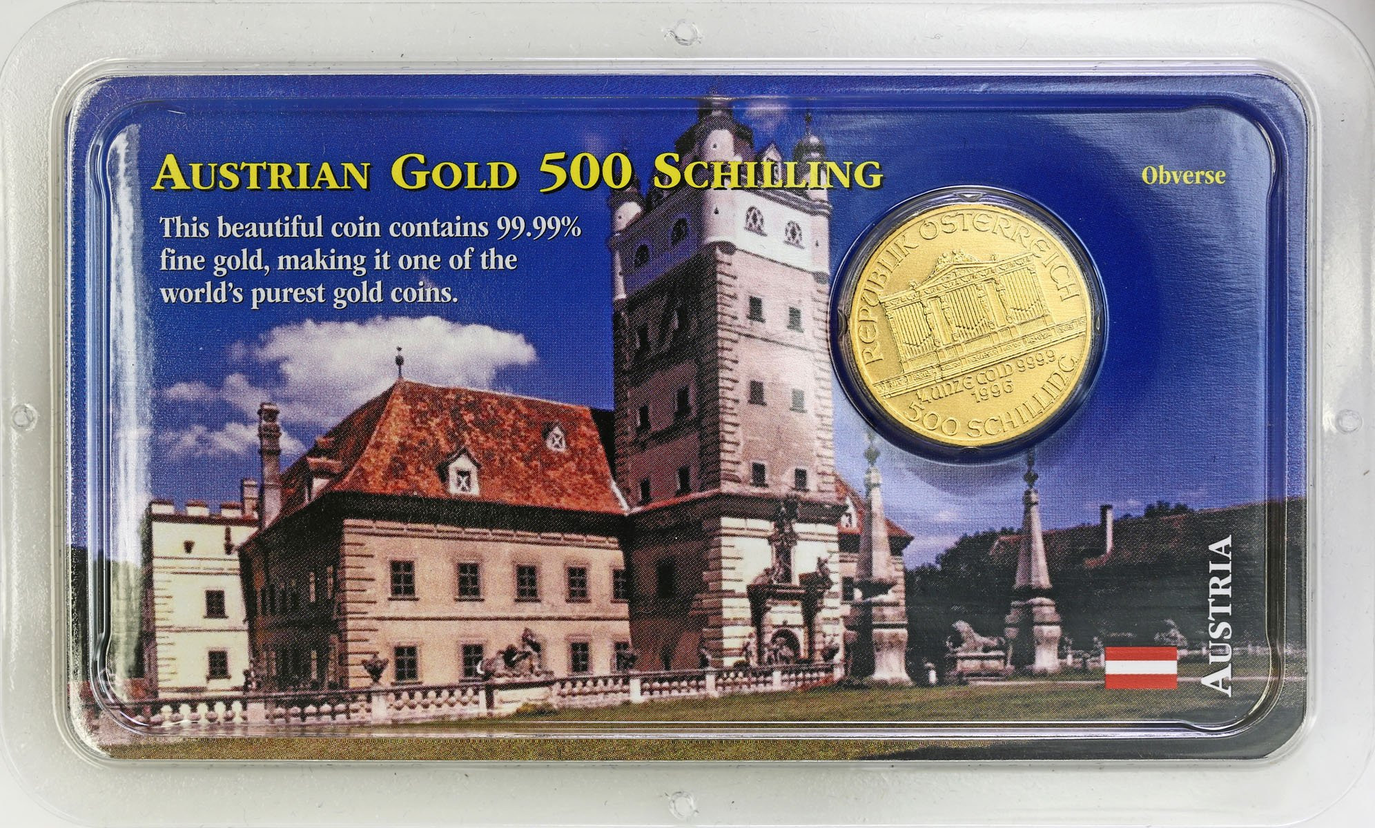Austria 500 Szylingów 1996 (1/4 uncji złota) / oryginalny blister